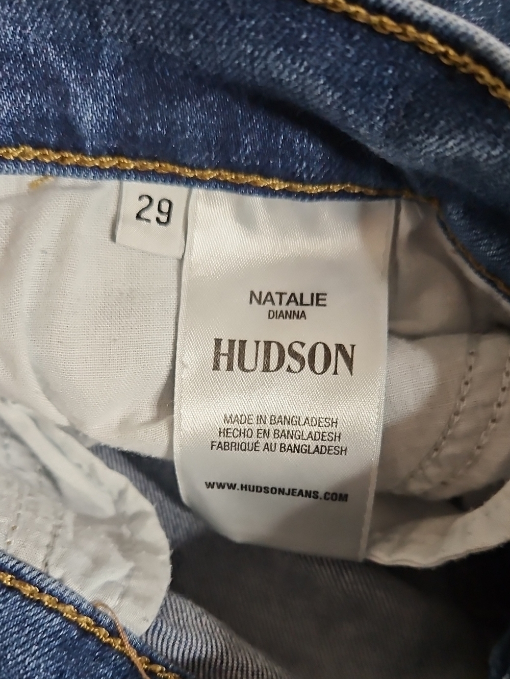 Hudson Jeans Natalie Dianna Wash Slim FIt Raw Hem Cropped/Cuffed Jeans Size 29 - Picture 8 of 9